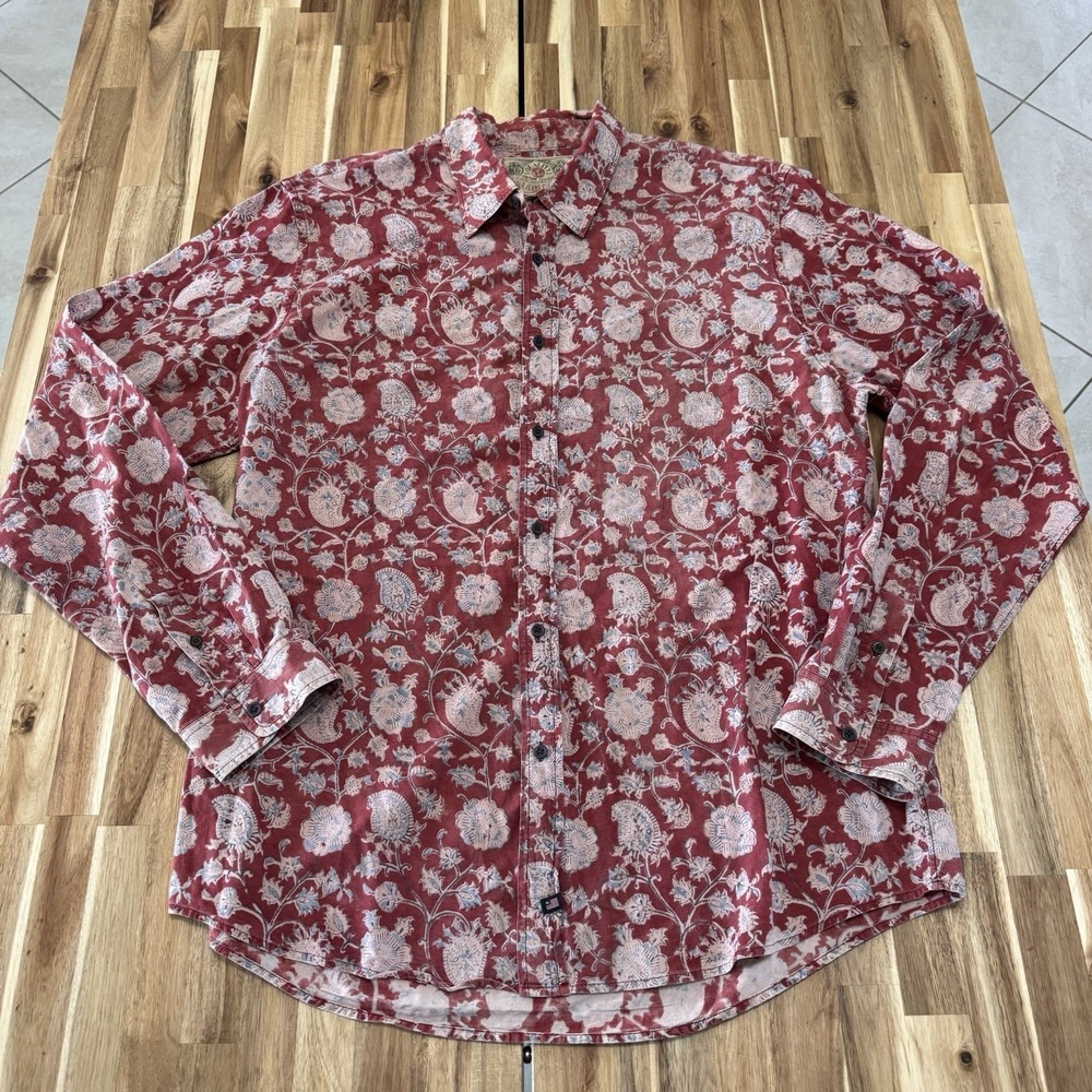 Polo Jeans Company Shirt Mens 2XL Floral Long Sleeve Button Up Ralph Lauren